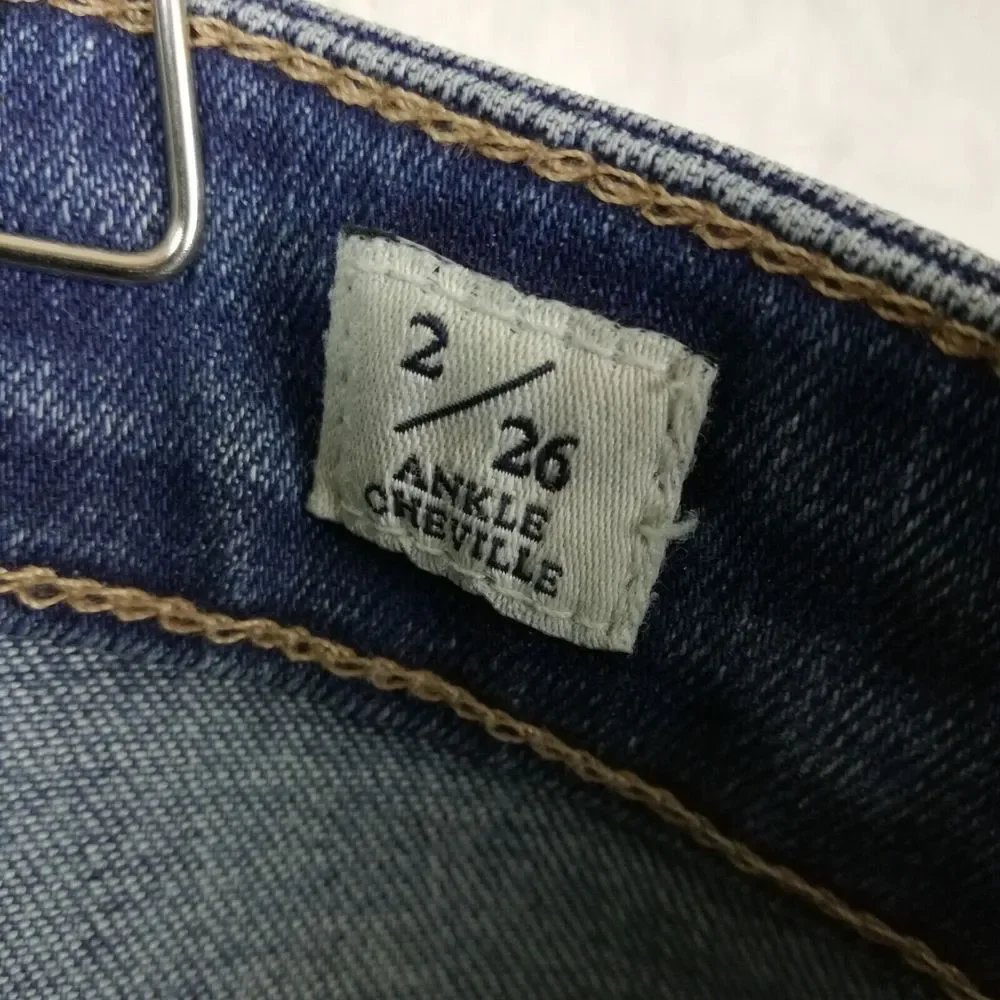 Lucky Brand Womens Jeans Ava‎ Skinny Ankle Cheville Denim Blue Stone Wash 2